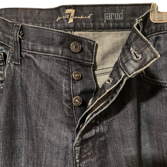 7 For All Mankind Men's 33 JARED Straight Leg Button Fly 100% Cotton Jeans 33x32 - Picture 4 of 10